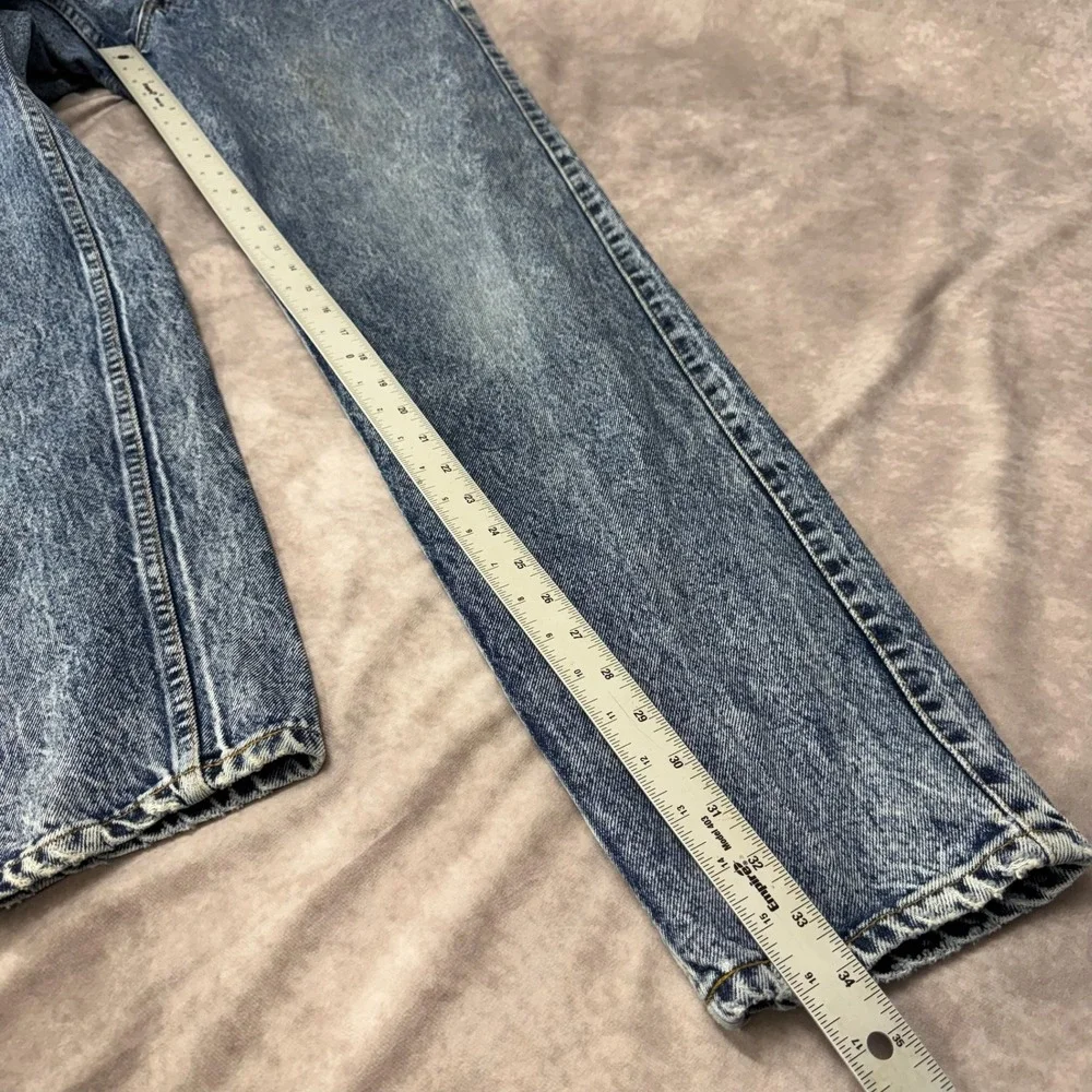 Vintage Levis 555 Relaxed Fit Acid Wash Jeans Made in USA Blue W32 L34